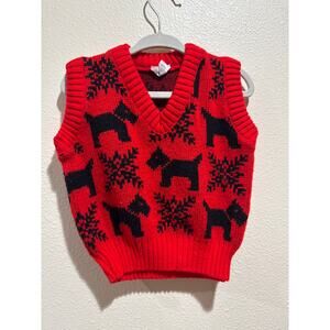 R.Gee Scotty Dog Vintage Red Sweater Vest size 3T